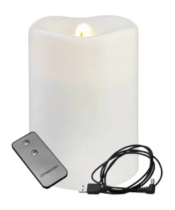WATER CANDLE LED-Blockljus 14cm Vit