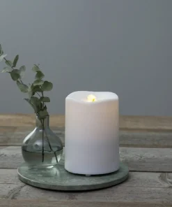 WATER CANDLE LED-Blockljus 14cm Vit