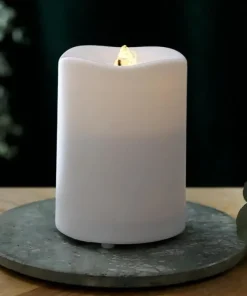 WATER CANDLE LED-Blockljus 14cm Vit