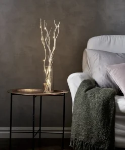 WILLOW DEWDROP Dekorationskvist 8cm 24LED Natur