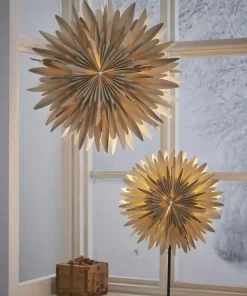 WINTER Stjärna på fot 62cm Beige