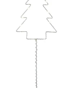 WIRY GRAN Bordsdekoration 16cm 12LED Grå